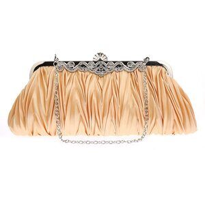 3650 Pleated Clutch Bag with Adjustable Chain Handbag Dumpling Pouch